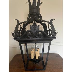 Black Painted Lantern 