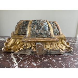 Wooden Base For Statue Support 