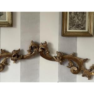 Large Frieze Of Gilded Wood 