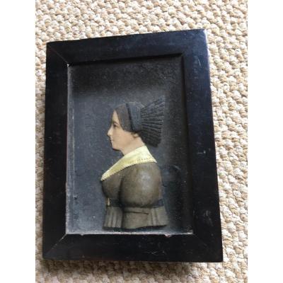 Vintage Miniature Wax Silhouette Charles X