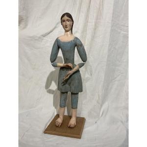 Wooden Cap I Pota Representing A Holy Woman