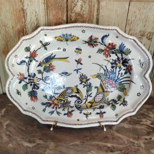 Oval Dish From Rouen, Mid-18th Century