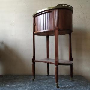 Drum Table Attributed To Jean-francois Dubut, Louis XVI Period