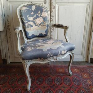 Louis XV Period Cabriolet Armchair By Guillaume Boucault