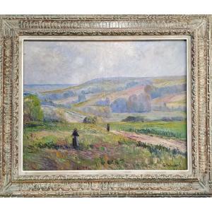 Landscape By Georges Ledogard Circa 1930