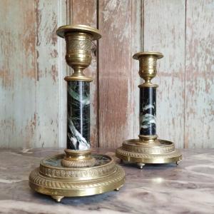 Pair Of Candlesticks Circa 1810-1820