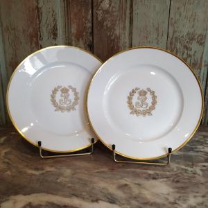 Two Sevres Plates For The Office Service Of 1846