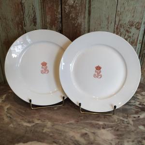 Two Sevres Plates For The Tuileries Of 1843 And 1847