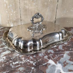 Louis XV Style Silver Metal Vegetable Dish  