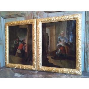 Pair Of Tavern Scenes From The Late 17th Century