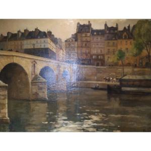 "branch Of The Seine At The Pont Marie," By Felix Claudius (b. 1875), Circa 1930.