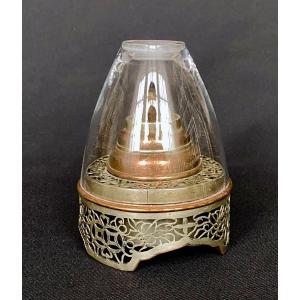 Opium Lamp In Openwork Paktong