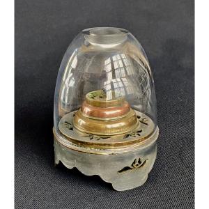 Opium Lamp In Pewter, Brass And Copper
