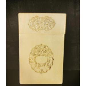 19th Century Canton Ivory Card Holder 