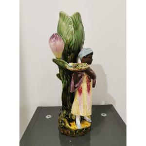 Barbotine Vase With Oriental Theme