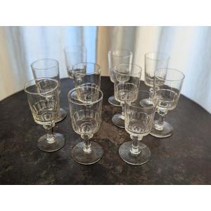 10 Mirabeau Glasses, Early 19th Century