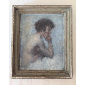 Painting Portrait Of A Woman Lucien Boulier
