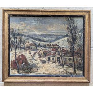 émile Breysse (1880 - 1965) Snowy Village 