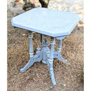 Pedestal Table With Octagonal Marble Top 
