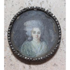 Miniature, Painting, Portrait Of A Woman Of 18th Century Quality