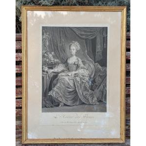 The Love Of Flowers, Large Framed Engraving, 18th Century, After The Prince