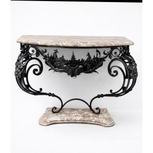 Wrought Iron Console 