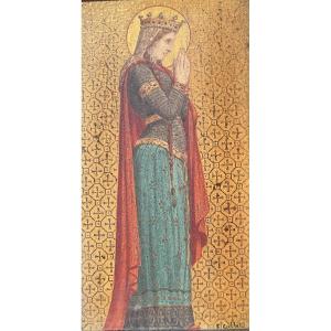 Saint Bathilde, The Slave Who Became Queen Of The Franks, By F. Gillet (1822–1899)