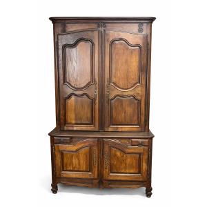 Two-piece Oak Sideboard