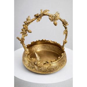 Second Empire Gardenere In The Shape Of A Bird Basket