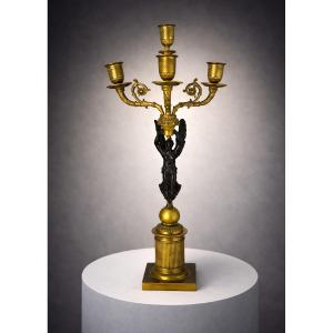 Candelabra With Winged Victories, France, Empire Period, Early 19th Century