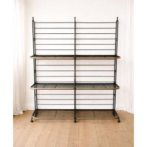 Large Wrought Iron Baker's Rack – Late 19th Century – 160 Cm Wide X 200 Cm
