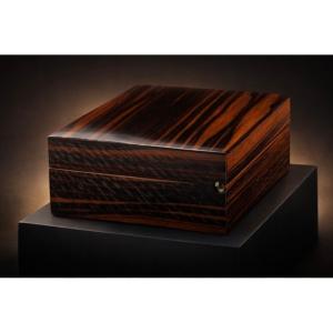 Elie Bleu Cigar Humidor In Macassar Ebony