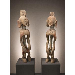 Pair Of Mumuye Statues – Nigeria – Early 20th Century