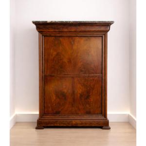 Louis-philippe Period Drop-front Secretary Desk In Cuban Mahogany