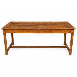 Farm Table In Fruitwood, Antique Work From The 18th Century