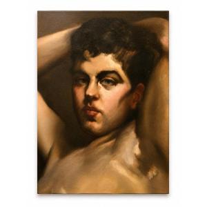Portrait Of A Young Man - Italian School Of The 19th Century