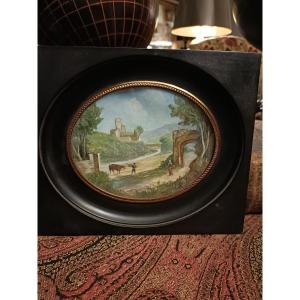 Gouache Landscape, Early 19th Century