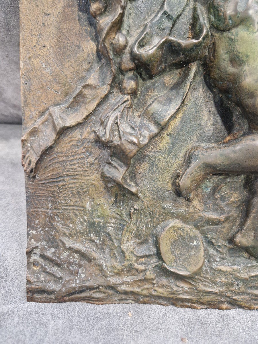 Altorilievo in bronzo raffiguarante putti danzanti. Realizzati alla fine dell'ottocento.-photo-4
