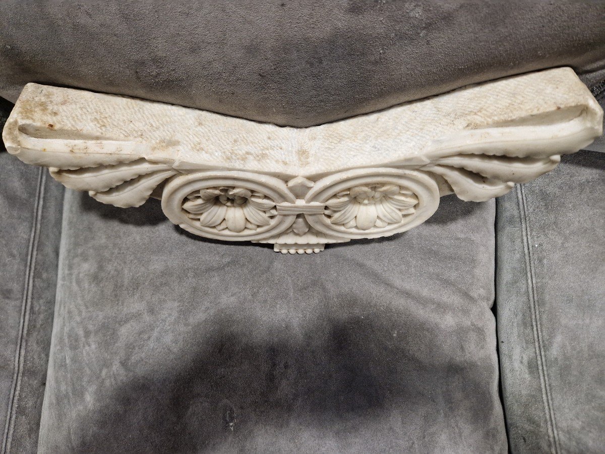 Decorazione in marmo zuccherino realizzanta nel periodo Carlo X-photo-3