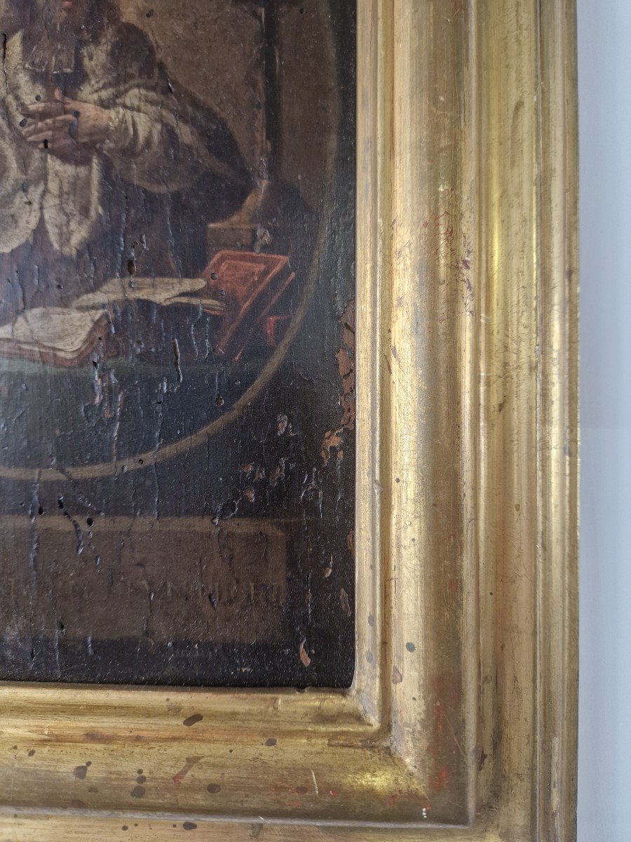 Olio Su Tavola Del XVII Secolo Raffigurante San Giovanni Nepomuceno-photo-1