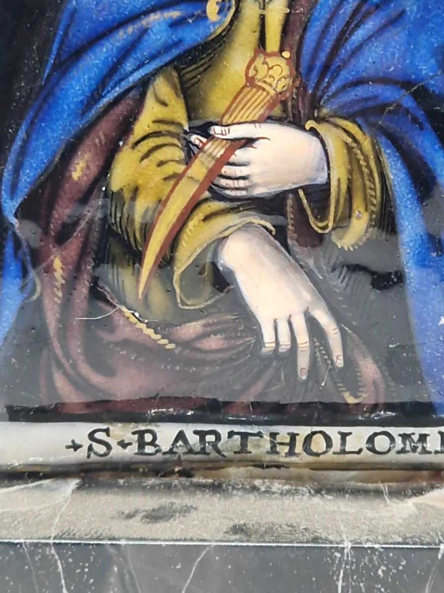 Placca smaltata Limoges XVII-XVIII secolo-photo-3