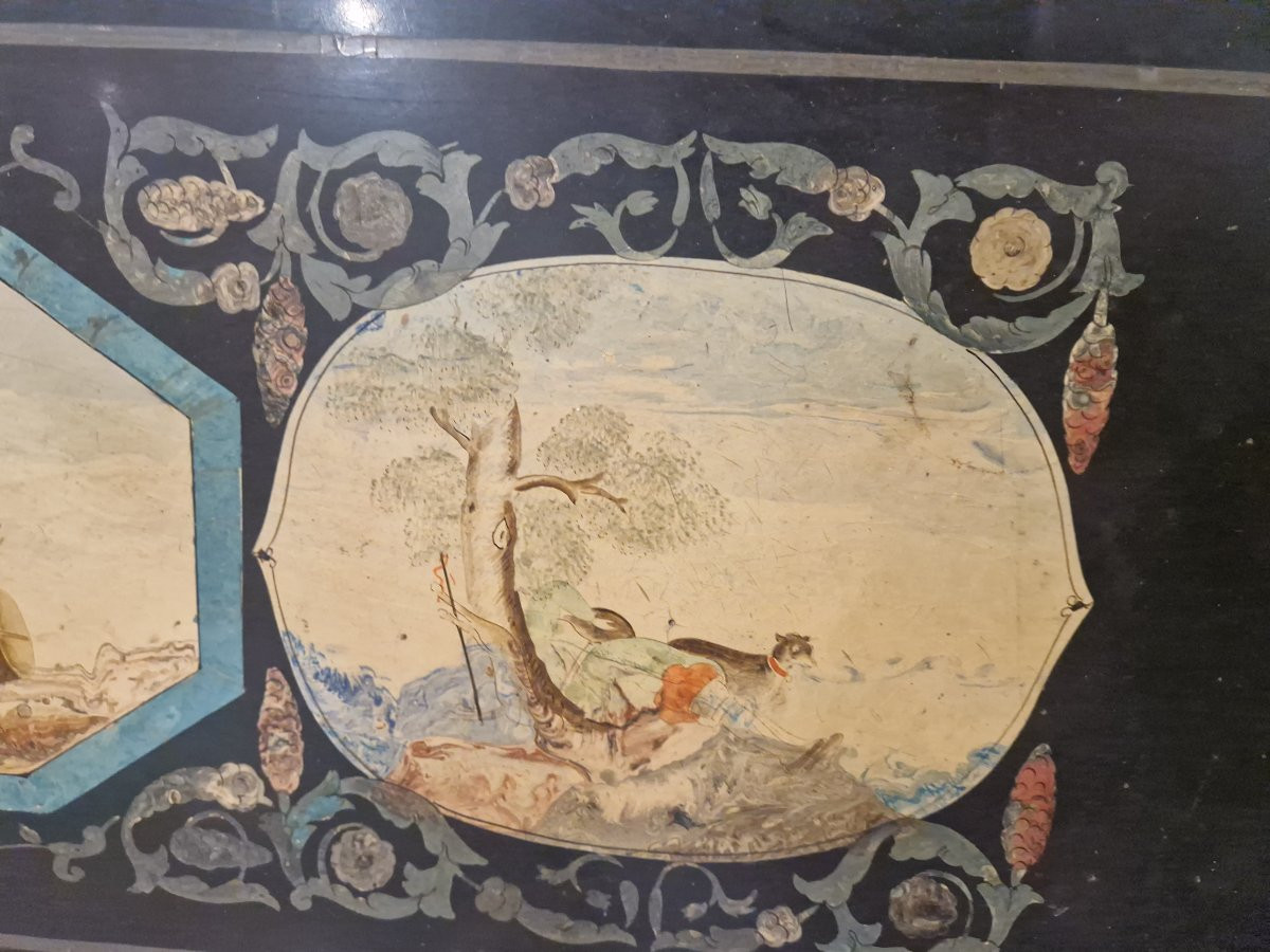 Piano in ardesia e scagliola epoca neoclassica (fine settecento - inizio ottocento)-photo-2