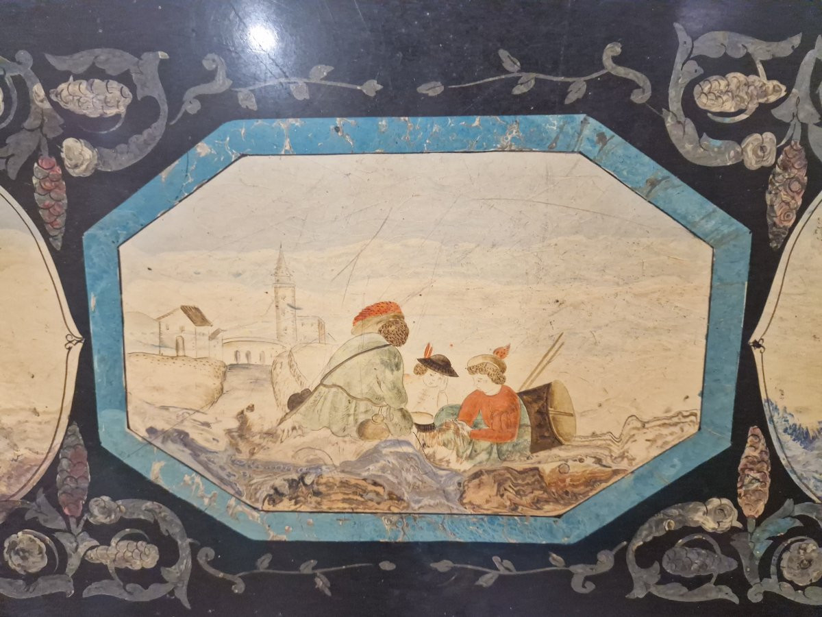 Piano in ardesia e scagliola epoca neoclassica (fine settecento - inizio ottocento)-photo-3