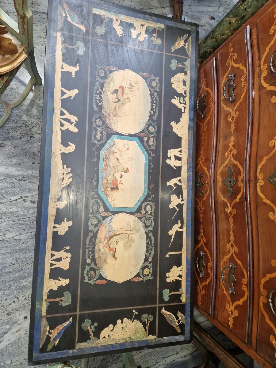 Piano in ardesia e scagliola epoca neoclassica (fine settecento - inizio ottocento)-photo-1