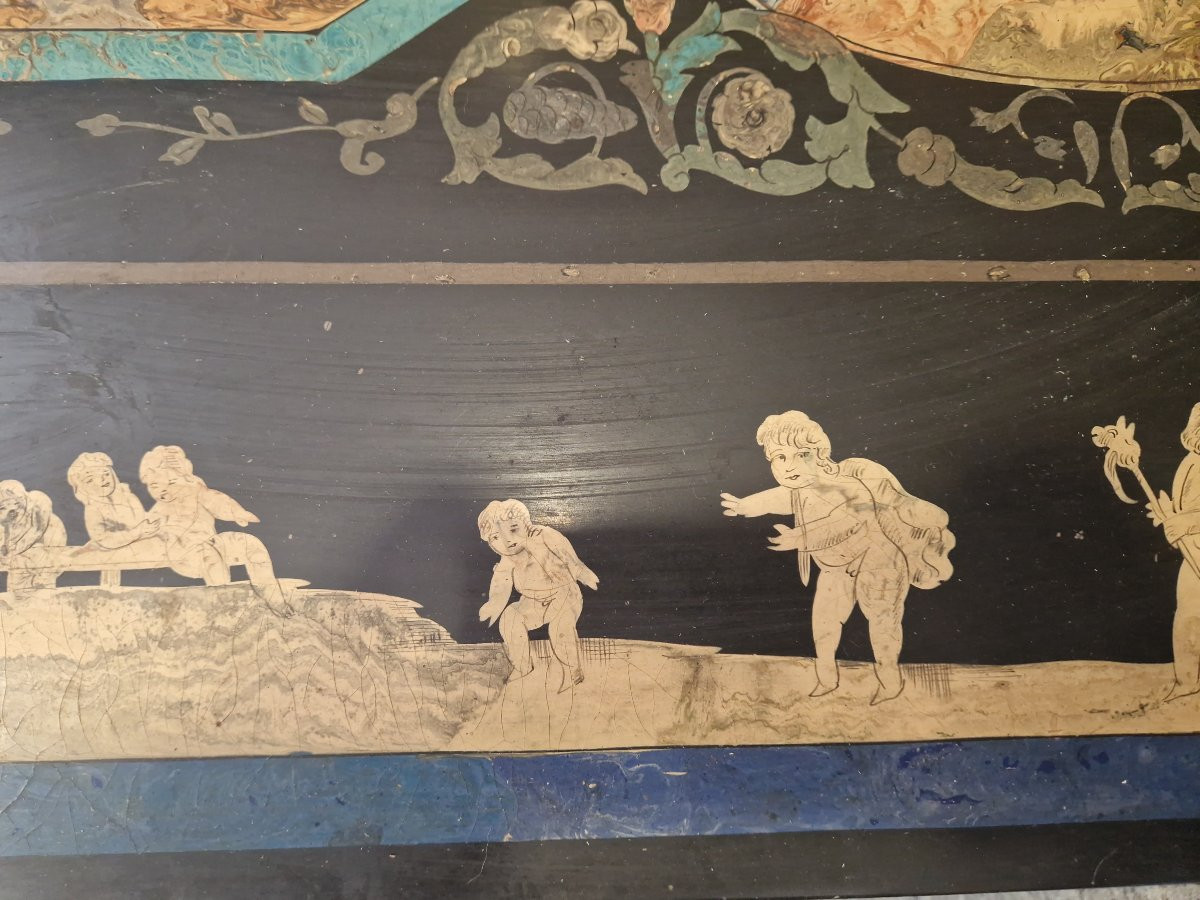 Piano in ardesia e scagliola epoca neoclassica (fine settecento - inizio ottocento)-photo-5