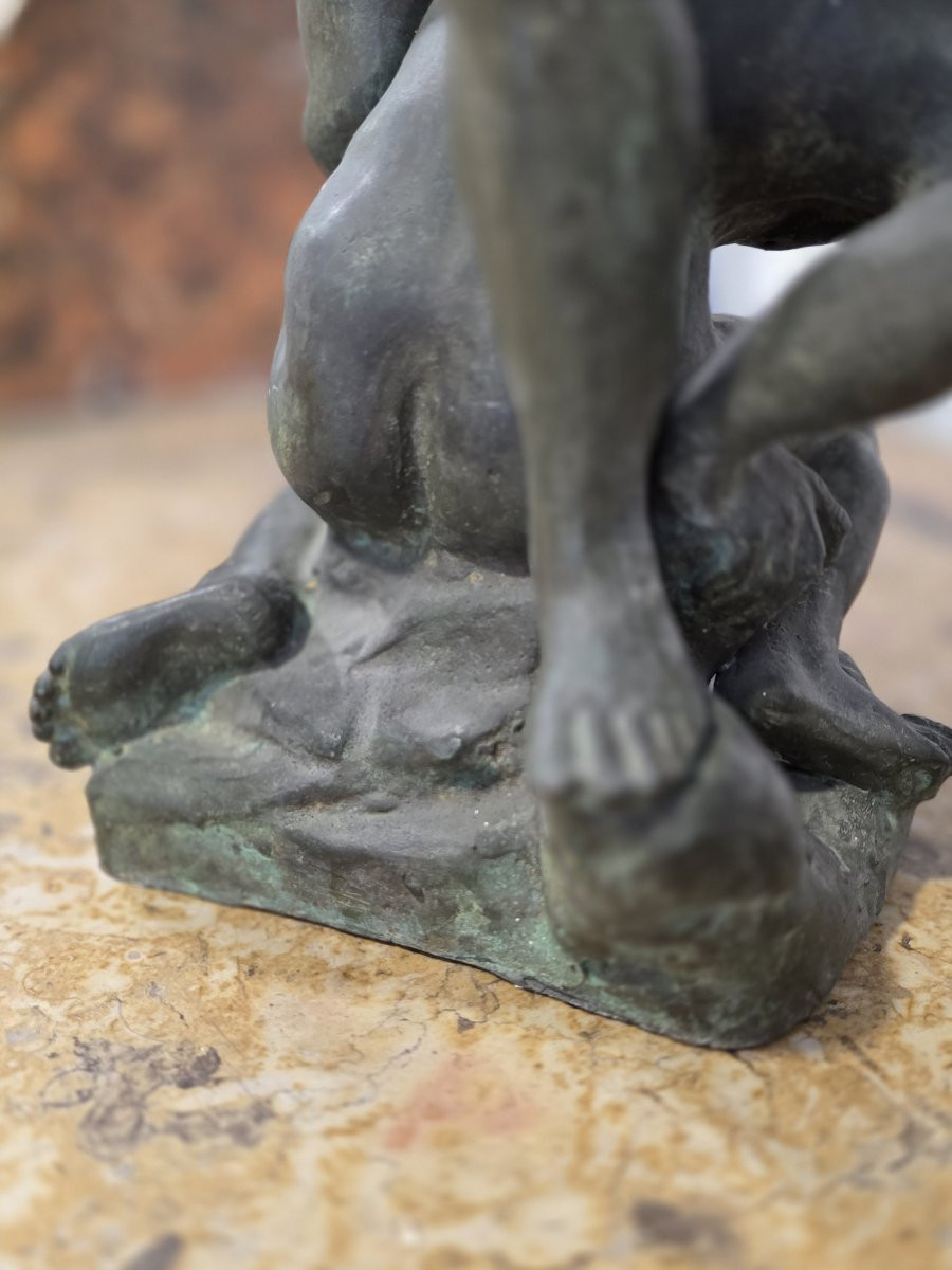 Grande scultura in bronzo raffigurante: Il Ratto delle Sabine del Giambologna - Italia XIX seco-photo-4