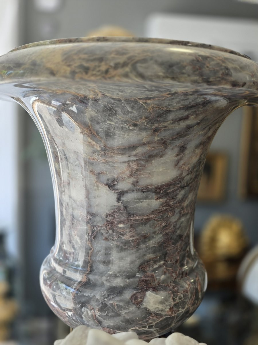 Vaso in marmo di forma medicea, inizio XX secolo-photo-1