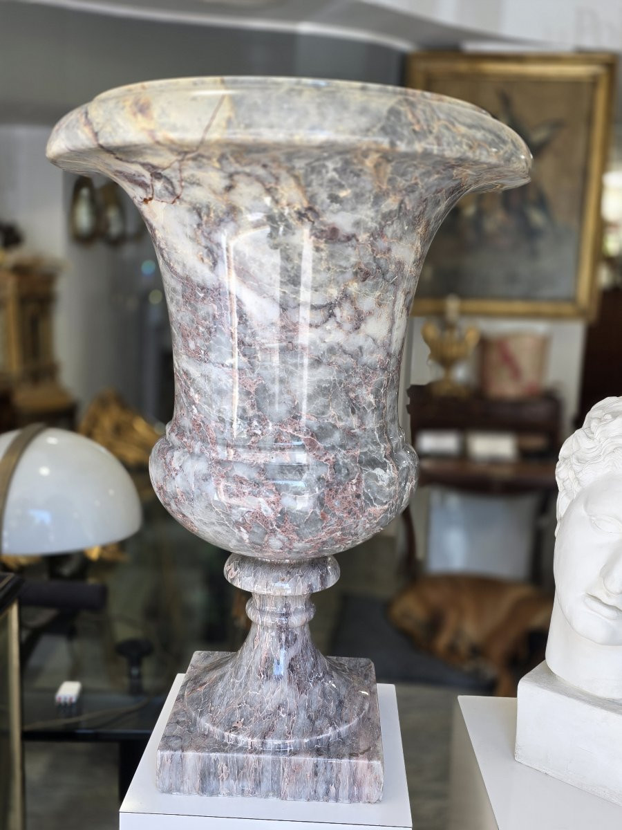 Vaso in marmo di forma medicea, inizio XX secolo-photo-2