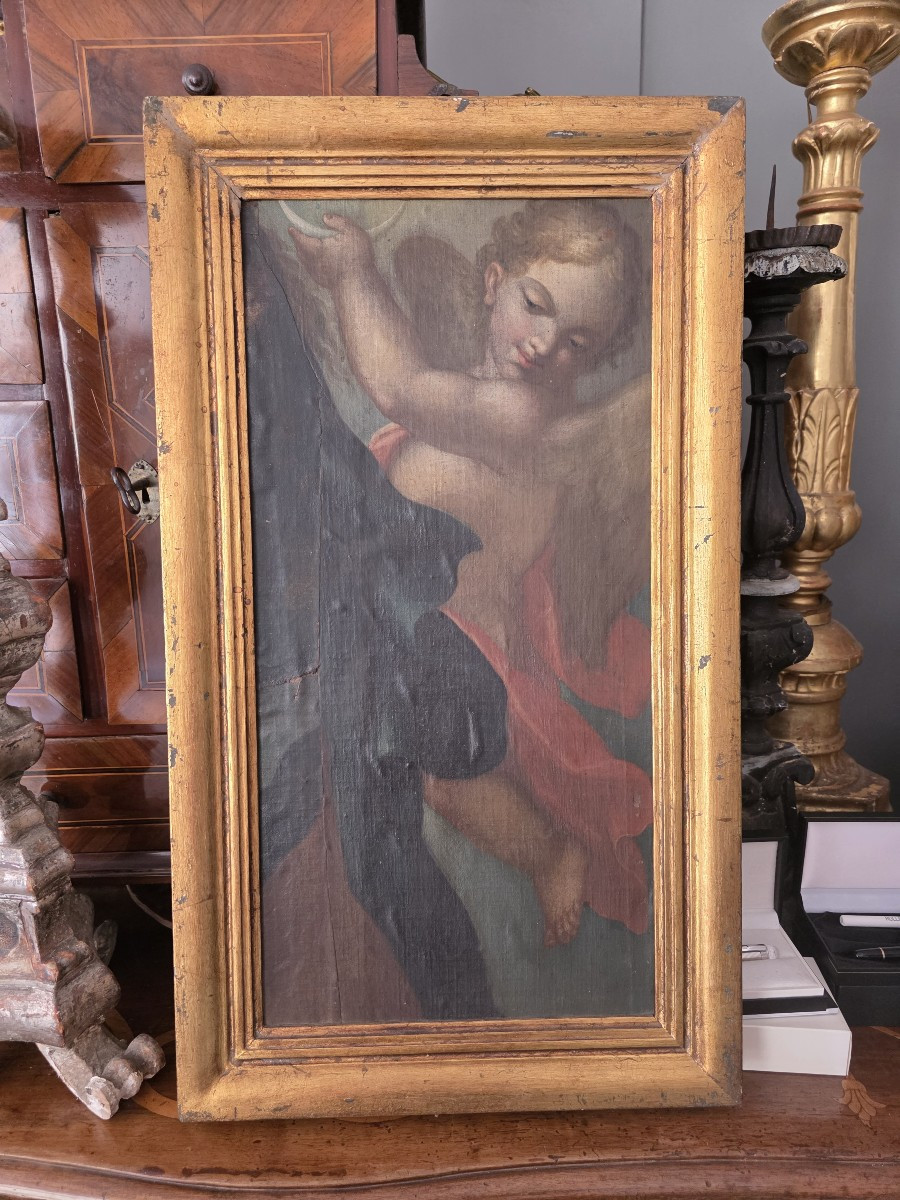 Dipinto olio su tela dei primi del settecento area Romana