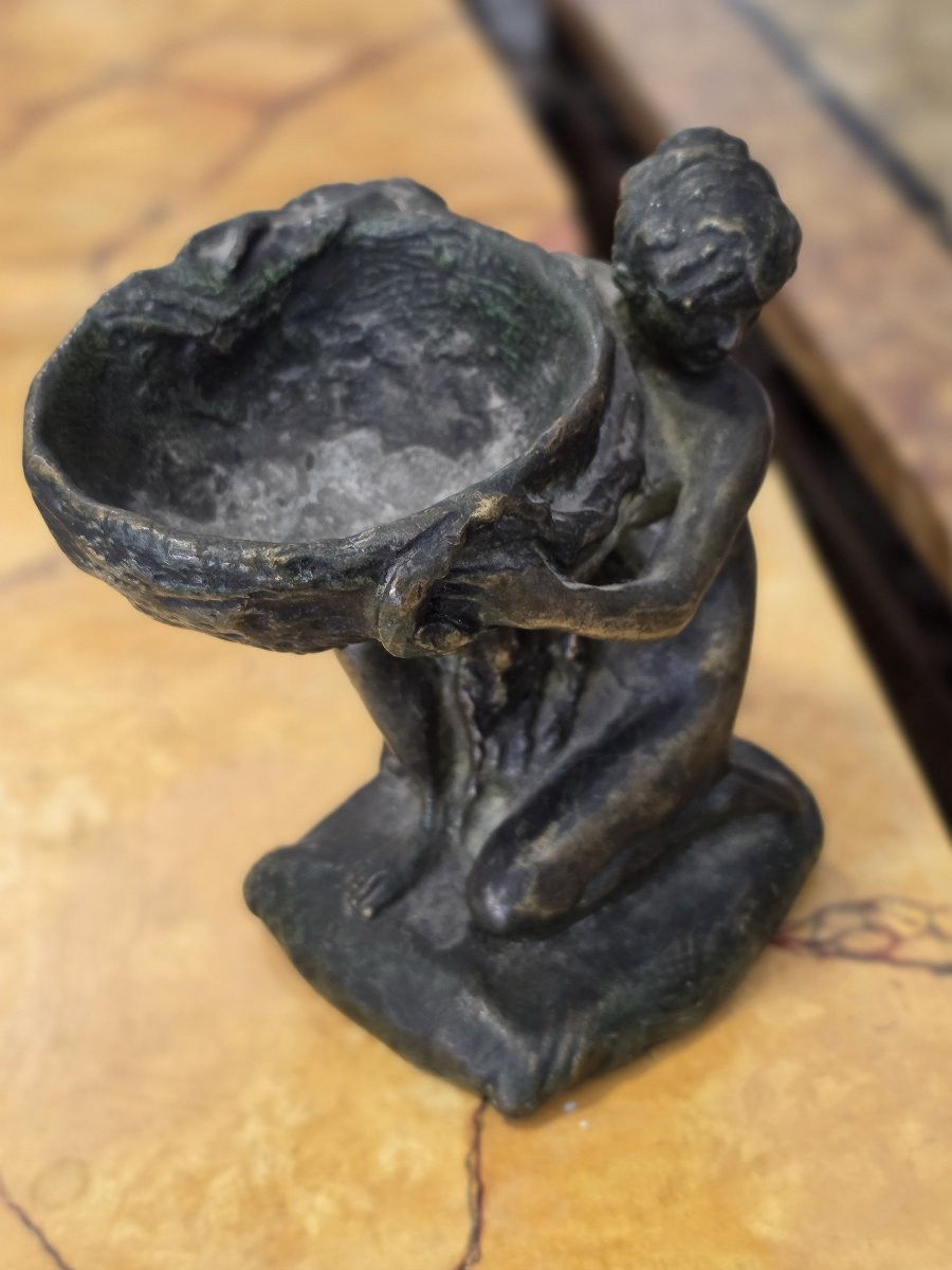Scultura in bronzo firmata Ernesto Gazzeri (Modena, 1866 - 1965)-photo-8